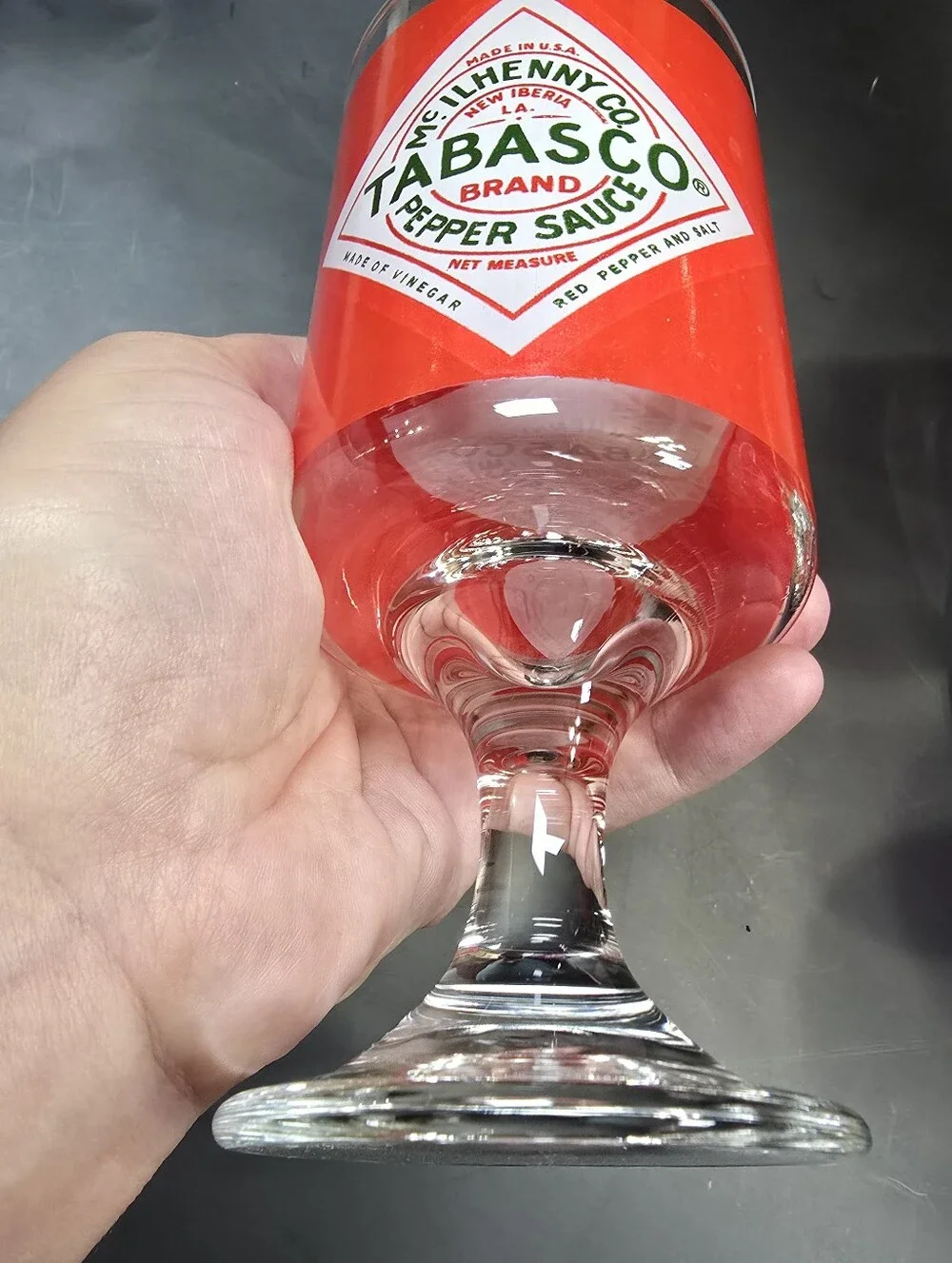 Vintage McILhenny Co. Tabasco Stemmed Glass Goblets Set Of 5